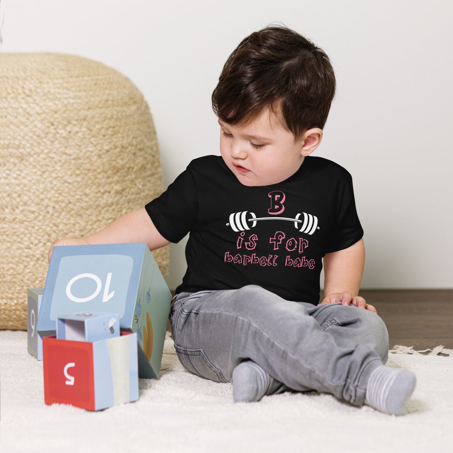 B is for Barbell Babe (toddler)