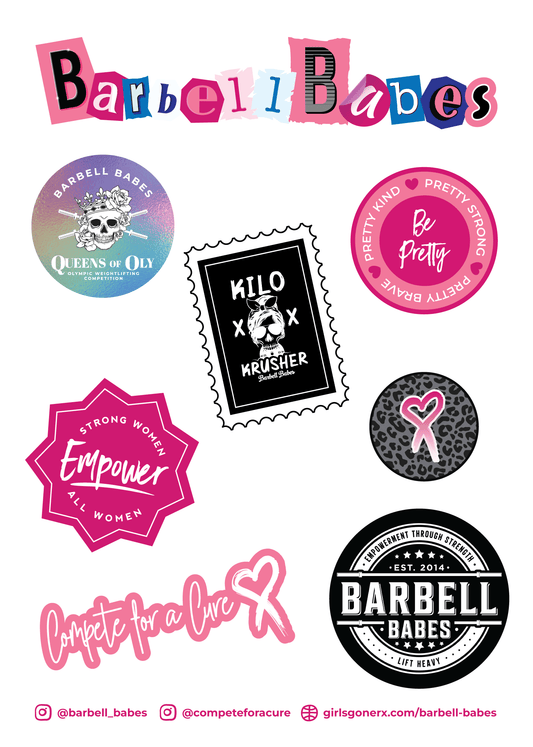 Barbell Babes Sticker Sheet