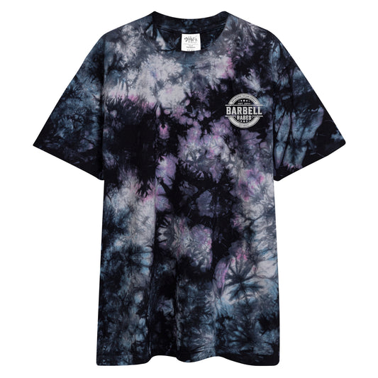 Barbell Babes Oversized tie-dye t-shirt