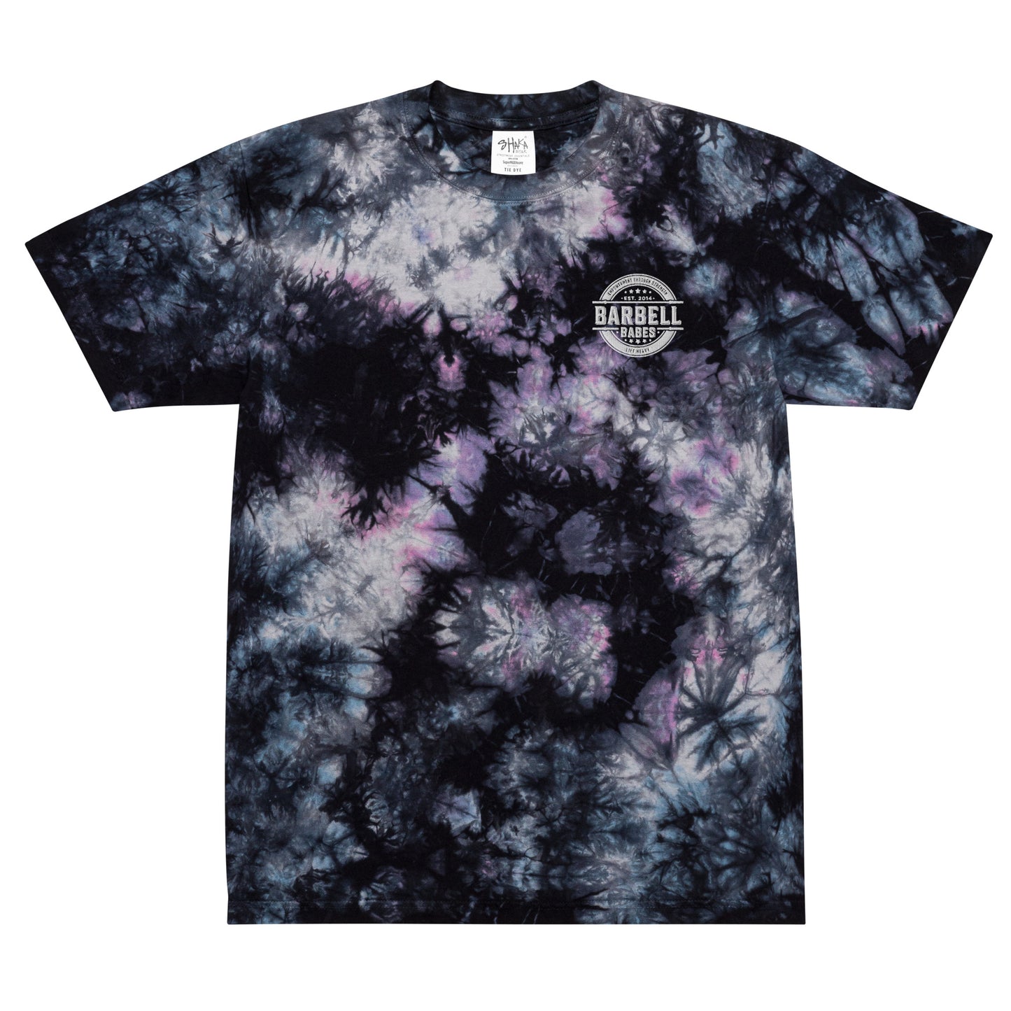 Barbell Babes Oversized tie-dye t-shirt